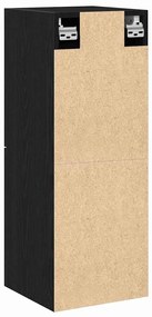 Armário de Casa de Banho VidaXL Preto Carvalho 30x30x80 cm Madeira Rec