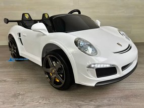 Carro elétrico para crianças Desportivo RUF CTR3 24V 2.4G MP4, Rodas de borracha, 2 lugares em pele sintética Branco