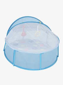 Berço de viagem e parque anti-UV para brincar Babyni da BABYMOOV azul claro liso com motivo