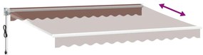Toldo retrátil automático 350x250 cm castanho