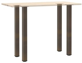 Pés para mesa de bar 4 peças aço natural 100-102 cm aço