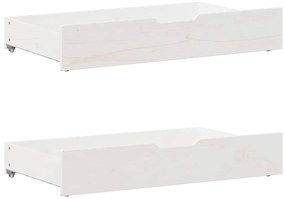 Cama sem colchão 120x190 cm madeira de pinho maciça branco