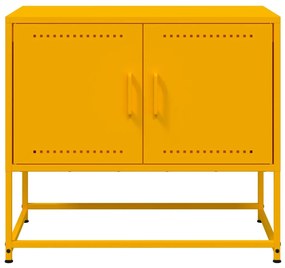 Móvel de TV 68,5x39x60,5 cm aço amarelo mostarda