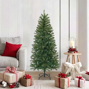 vidaXL Árvore de Natal Artificial Verde 150 cm PVC, PE e aço