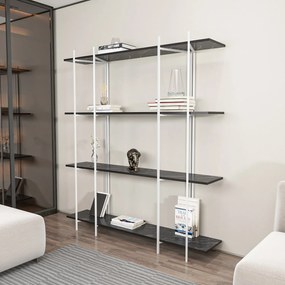 Estante Moss – Preto e Branco – 160x180x29,6 cm