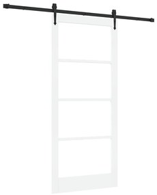 Porta Deslizante vidaXL com Conjunto de Ferragens "ORKDAL" Branca 93x2