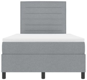 Cama Box Spring com Colchão Cinza Claro Cama de Tecido