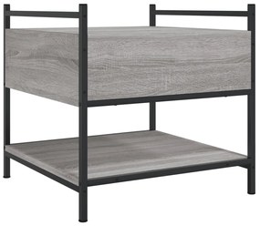 Mesa de centro 50x50x50 cm derivados de madeira cinzento sonoma