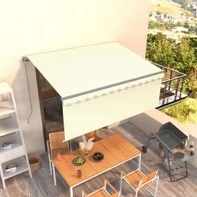 Toldo retrátil manual com estore 3,5x2,5 m cor creme