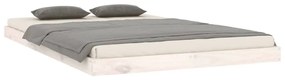 Estrutura de cama 120x200 cm madeira de pinho maciça branco2