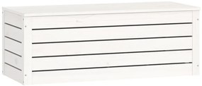 Caixa de arrumação 89x36,5x33 madeira de pinho maciça branco