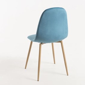 Pack 6 Cadeiras Teok Veludo - Verde-azulado