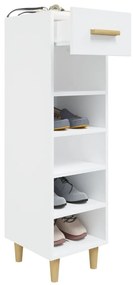 Sapateira 30x35x105 cm derivados de madeira branco brilhante