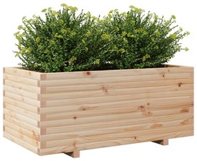 Vaso/floreira de jardim 110x60x49,5 cm madeira de pinho maciça