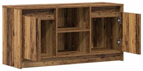 Gabinete de TV com Luzes LED - Madeira Velha, 100x34x50 cm em Madeira