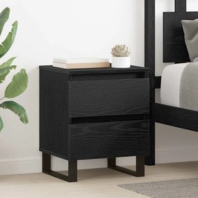 vidaXL Armário de Cabeceira 2 pcs Carvalho preto 40 x 35 x 50 cm