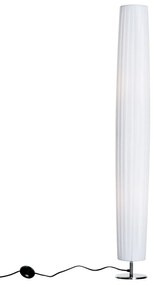 HOMCOM Candeeiro de Pé Moderno com Interruptor de Pé e Base de Aço Inoxidável Ø15x120 cm Branco
