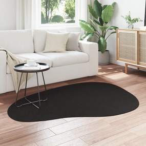 Rug "HUARTE" de Pile Curto, Macio e Lavável Preto 120x170 cm