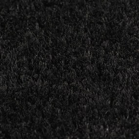 Tapete de porta 100x200 cm fibra de coco tufada preto