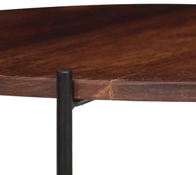 Conj. mesas de centro 2 pcs madeira de acácia maciça 60x35 cm