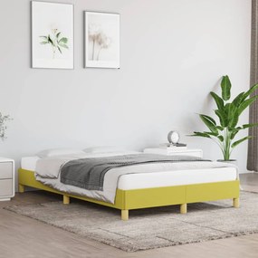 vidaXL Estrutura de cama sem colchão 120x200 cm tecido verde