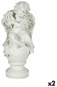 Figura Decorativa Anjo Branco (22 X 22 X 48 cm) (2 Unidades)