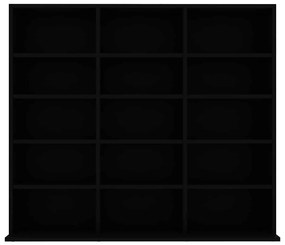 Armário para CD 100x23x89,5 cm derivados de madeira preto