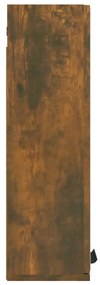Armário espelhado de casa de banho 64x20x67 cm carvalho fumado