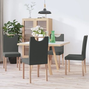 vidaXL Cadeiras de jantar 4 pcs tecido cinzento-escuro