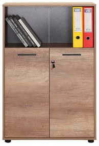 Estante/Arquivador "Silva" - Carvalho - 72x110x34cm - Design Moderno