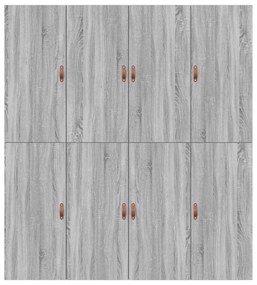 Estrutura de Cama Armazenamento vidaXL Cinza Sonoma 200x200 cm