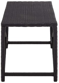 Banco de jardim 120 cm vime PE preto