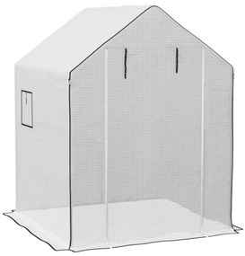 Outsunny Capa de Substituição para Estufa de Jardim 140x143x190 cm com Janela e Porta com Fecho de Correr Anti UV | Aosom Portugal