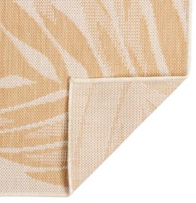 Tapete de tecido plano para exterior 100x200 cm padrão folhas