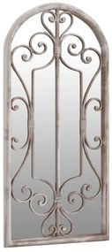 Espelho de jardim p/ uso exterior ferro 100x45 cm cor de areia