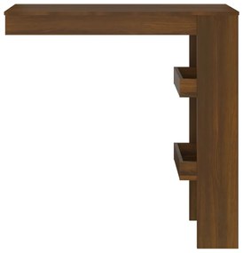 Mesa bar parede 102x45x103,5cm derivados madeira carvalho cast.