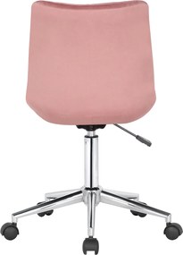 Cadeira de escritório Medford veludo Rosa