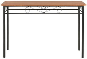 5 pcs conjunto de jantar em MDF e aço castanho