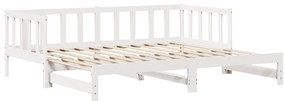 Sofá-cama com gavetão e gavetas sem colchão 90x190 cm branco