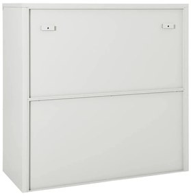 Armário com porta deslizante aço 90x40x90 cm cinzento-claro