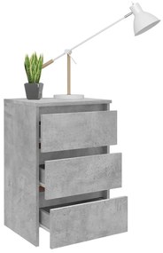 Mesa de cabeceira derivados de madeira cinzento cimento