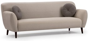 Sofá de 3 Lugares Enna – Bege – 220x87x87 cm