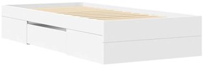 Estrutura de cama 90x190 cm derivados de madeira branco