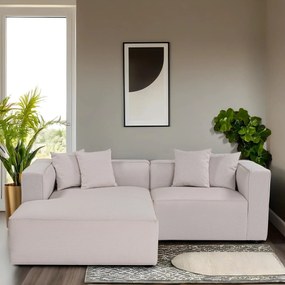 Sofá de Canto Mora – Ecru – 230x69x180 cm