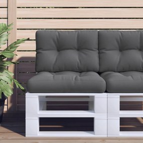 vidaXL Almofadão para paletes 50x40x12 cm tecido antracite