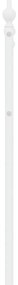 Cabeceira de cama 120 cm metal branco