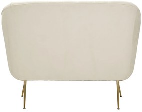 SOFÁ BUDAPEST DE 2 LUGARES COM ALMOFADAS CM 130X83X91 CREME