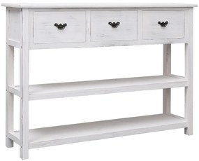 Aparador 108x30x76 cm madeira paulownia maciça branco