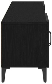 Estante de TV vidaXL Preta Carvalho 180x31,5x40 cm Madeira Engineered