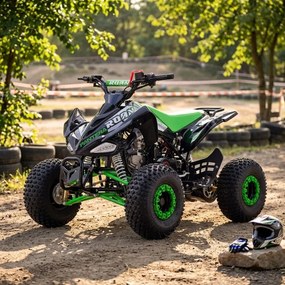 Mini moto 4 gasolina para crianças de 110cc Automática Roan Pantera R7 C/ Marcha atras e Limitador Verde